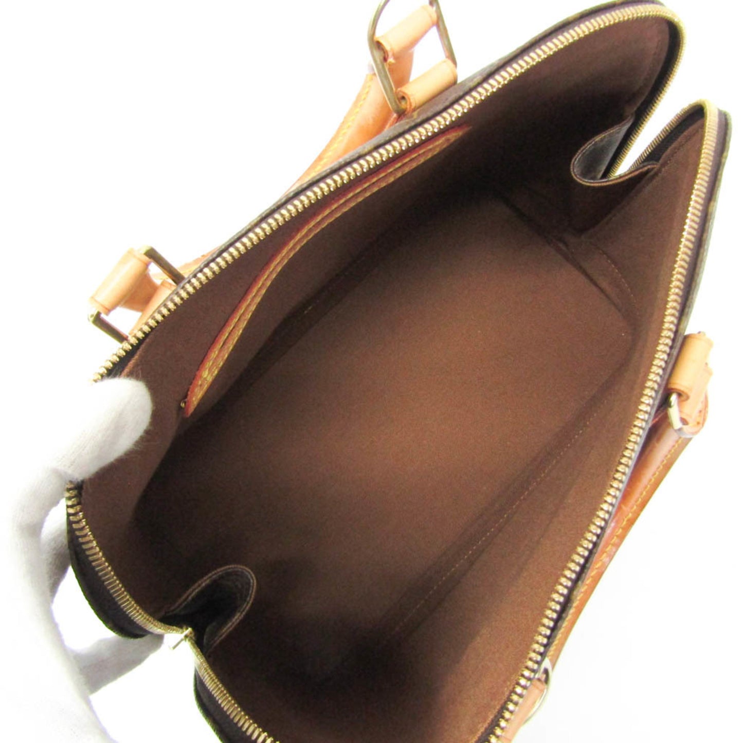 Louis Vuitton Alma Monogram Canvas, Brown, Canvas, Handbag