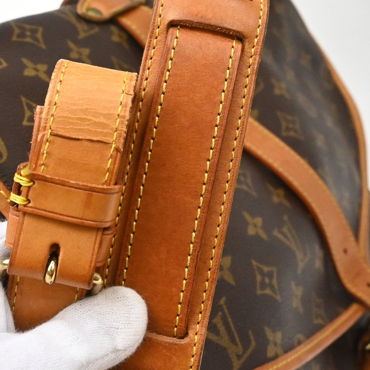 Louis Vuitton Saumur Monogram Canvas, Brown, Canvas, Shoulder Bag