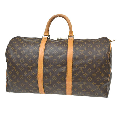 Louis Vuitton Keepall Monogram, Brown, Canvas, Travel Bag