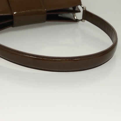 Celine Shoulder Leather, Khaki, Patent Leather, Shoulder Bag