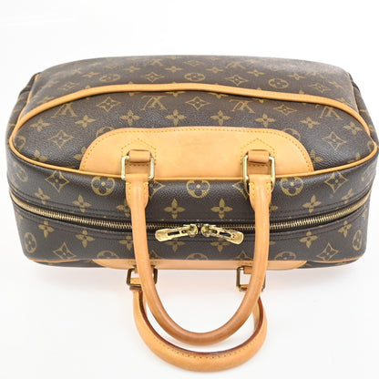 Louis Vuitton Deauville Monogram Canvas, Brown, Leather, Handbag