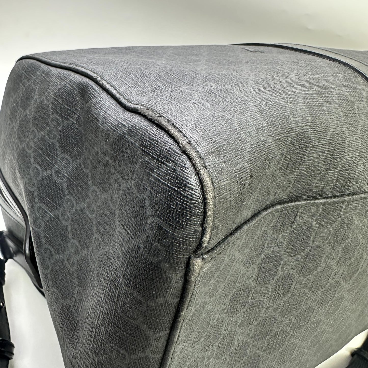 Gucci GG Supreme Carry-On Duffle Bag GG Canvas and Leather, Black, Canvas, Travel Bag