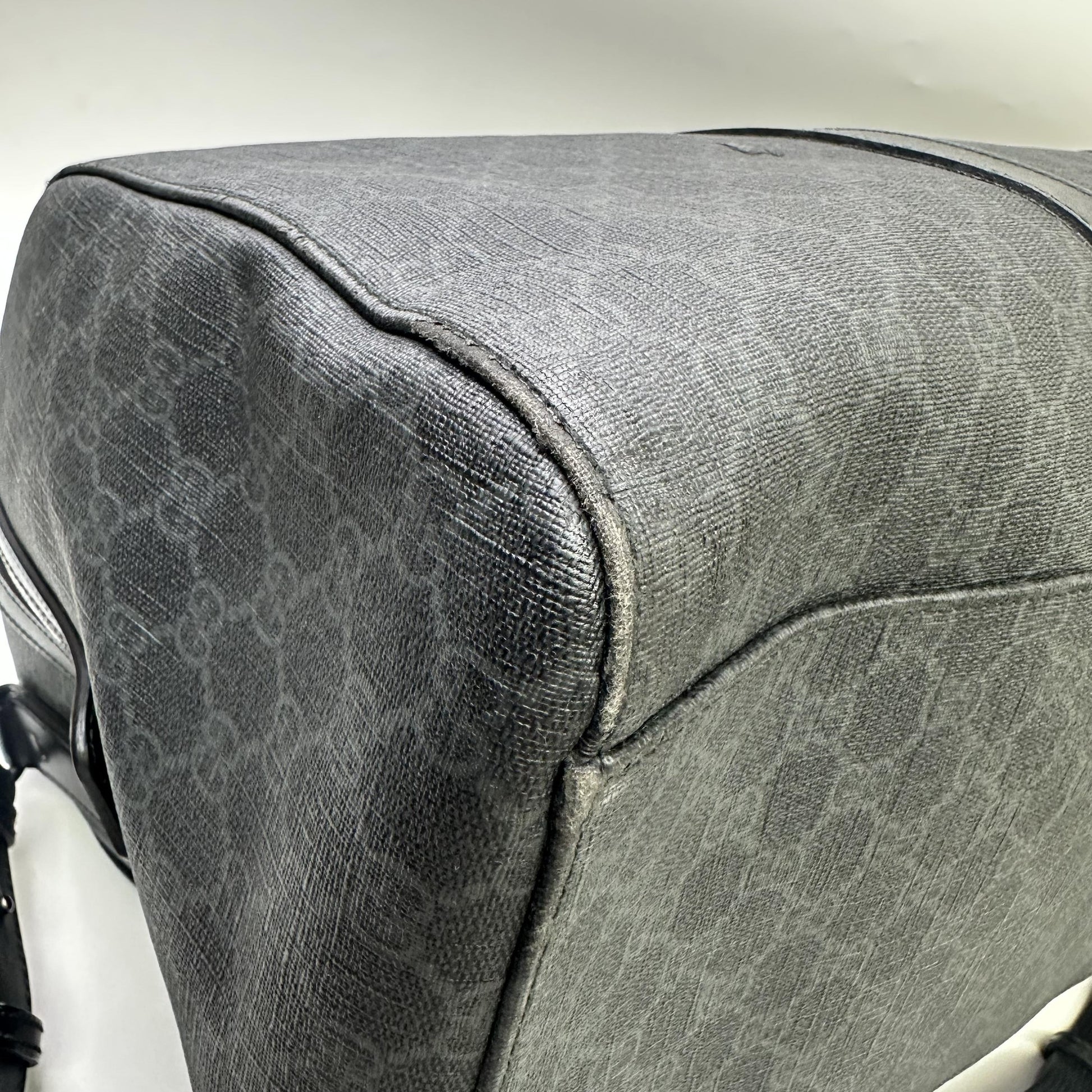 Gucci GG Supreme Carry-On Duffle Bag GG Canvas and Leather, Black, Canvas, Travel Bag