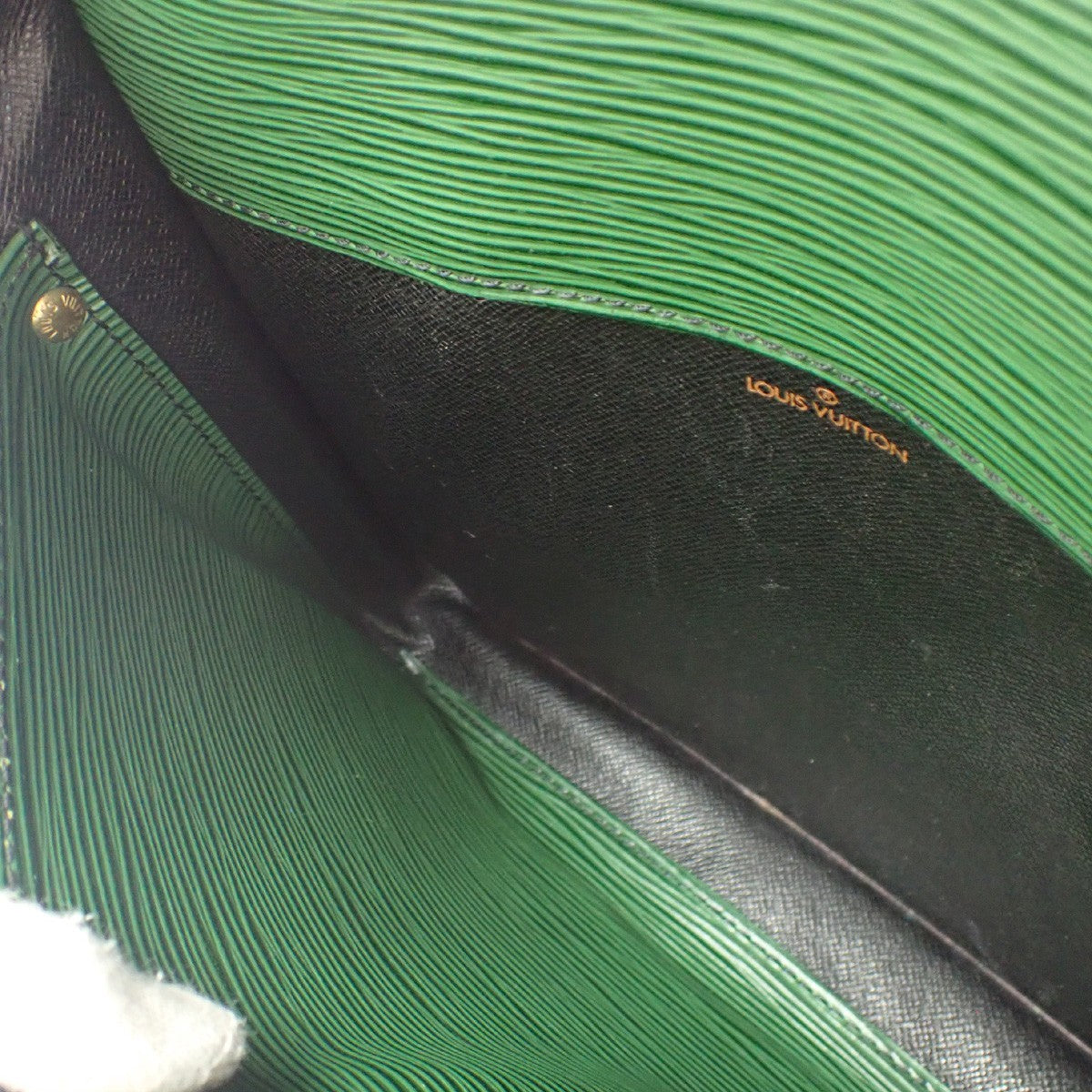 Louis Vuitton Cartouchiere Epi Leather, Green, Leather, Handbag