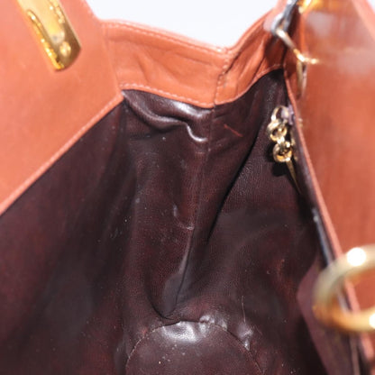 Salvatore Ferragamo Wanda Leather, Brown, Leather, Handbag