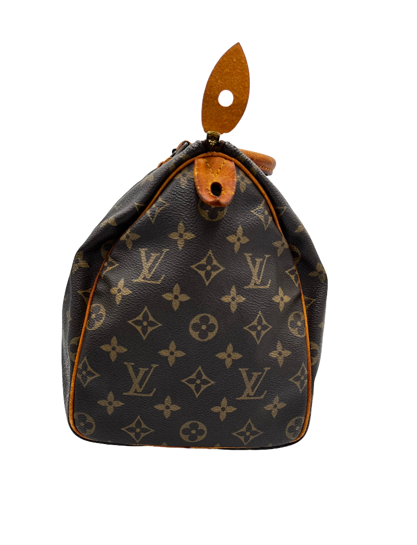 Louis Vuitton Speedy Handbag Monogram Canvas, Brown, Canvas, Handbag