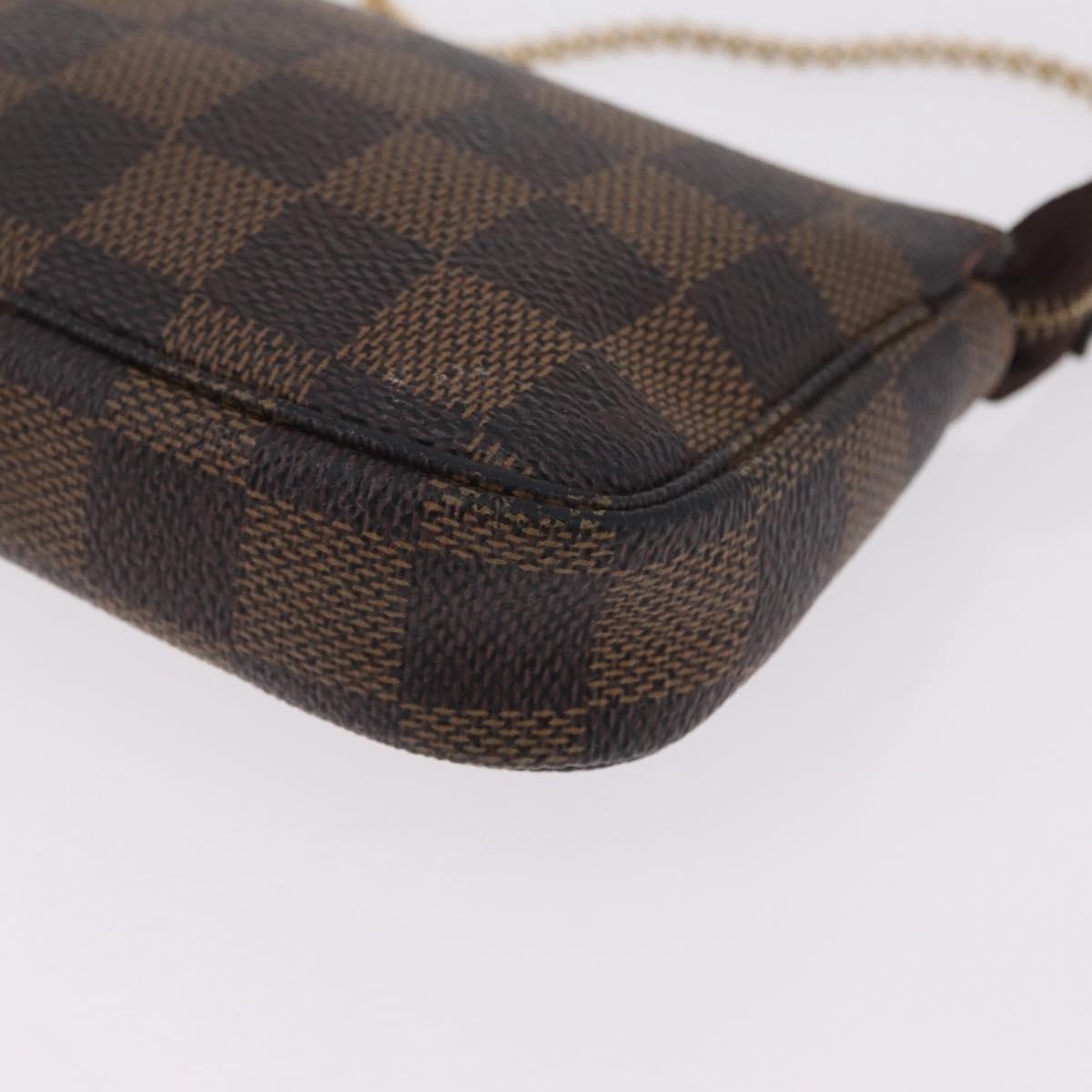 Louis Vuitton Mini pochette accessoires Damier Canvas, Brown, Canvas, Clutch