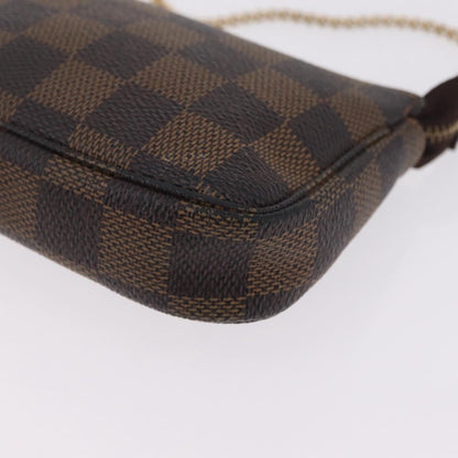 Louis Vuitton Mini pochette accessoires Damier Canvas, Brown, Canvas, Clutch