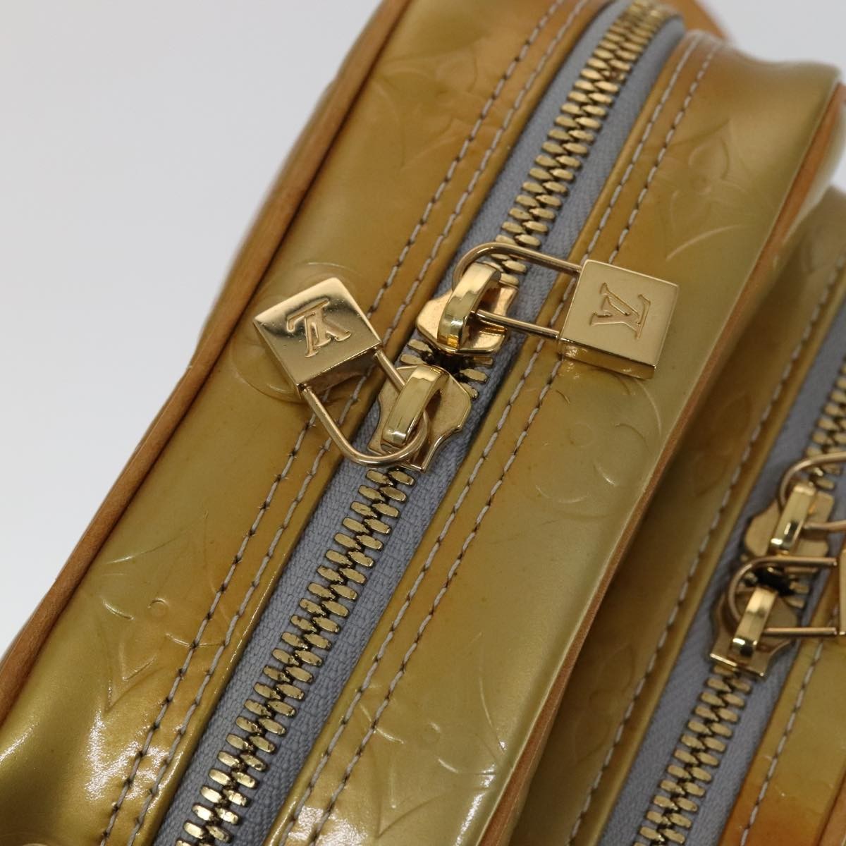 Louis Vuitton Wooster Monogram Vernis, Yellow, Patent Leather, Handbag