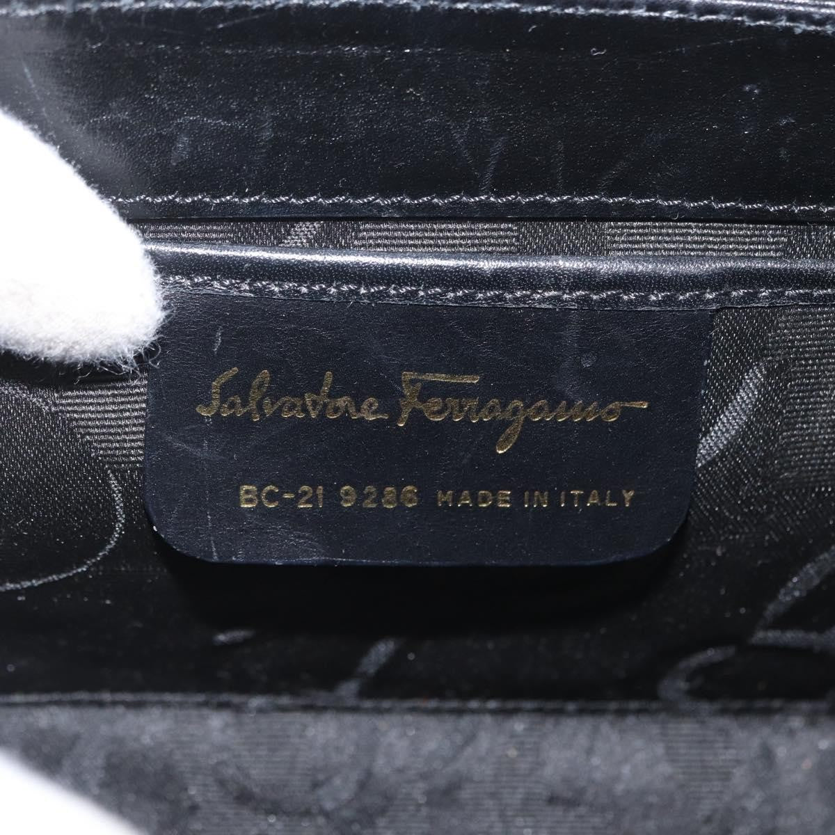 Salvatore Ferragamo Vintage Leather, Black, Leather, Handbag