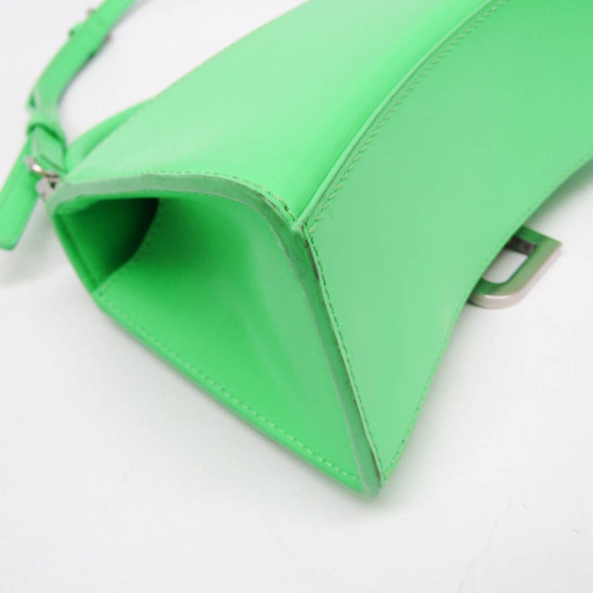 Balenciaga Graffiti Hourglass Top Handle Leather, Green, Leather, Handbag