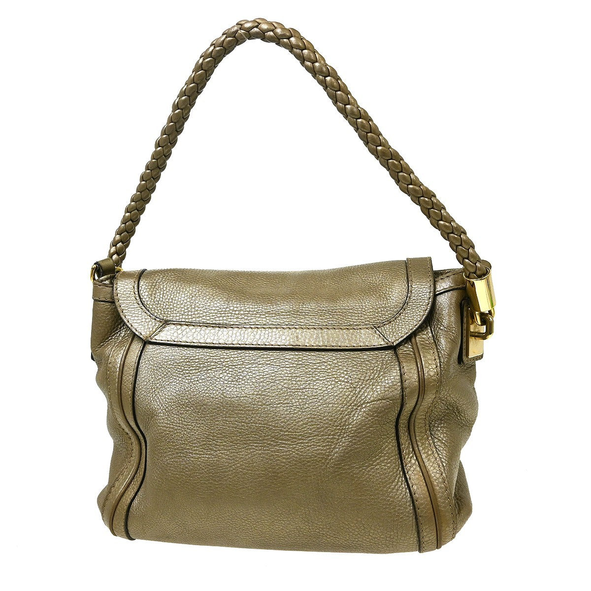Gucci Bella Flap Leather, Gold, Leather, Shoulder Bag