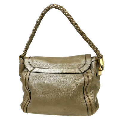 Gucci Bella Flap Leather, Gold, Leather, Shoulder Bag