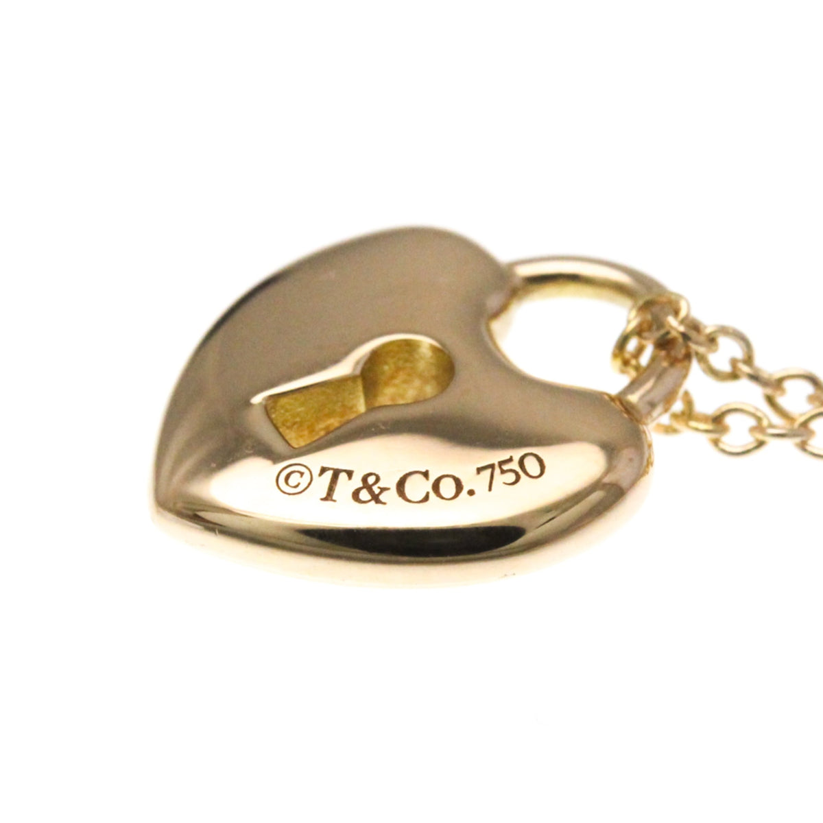 Tiffany & Co. Heart Lock Pendant 18K Yellow Gold, Gold, Pink Gold, Necklace