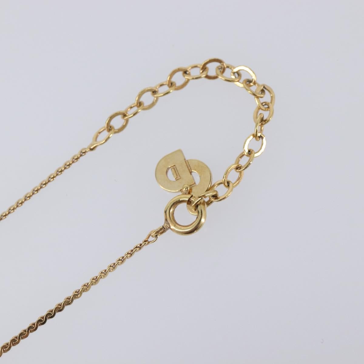 Christian Dior CD Oval Pendant Necklace Metal, Gold, Metal, Necklace