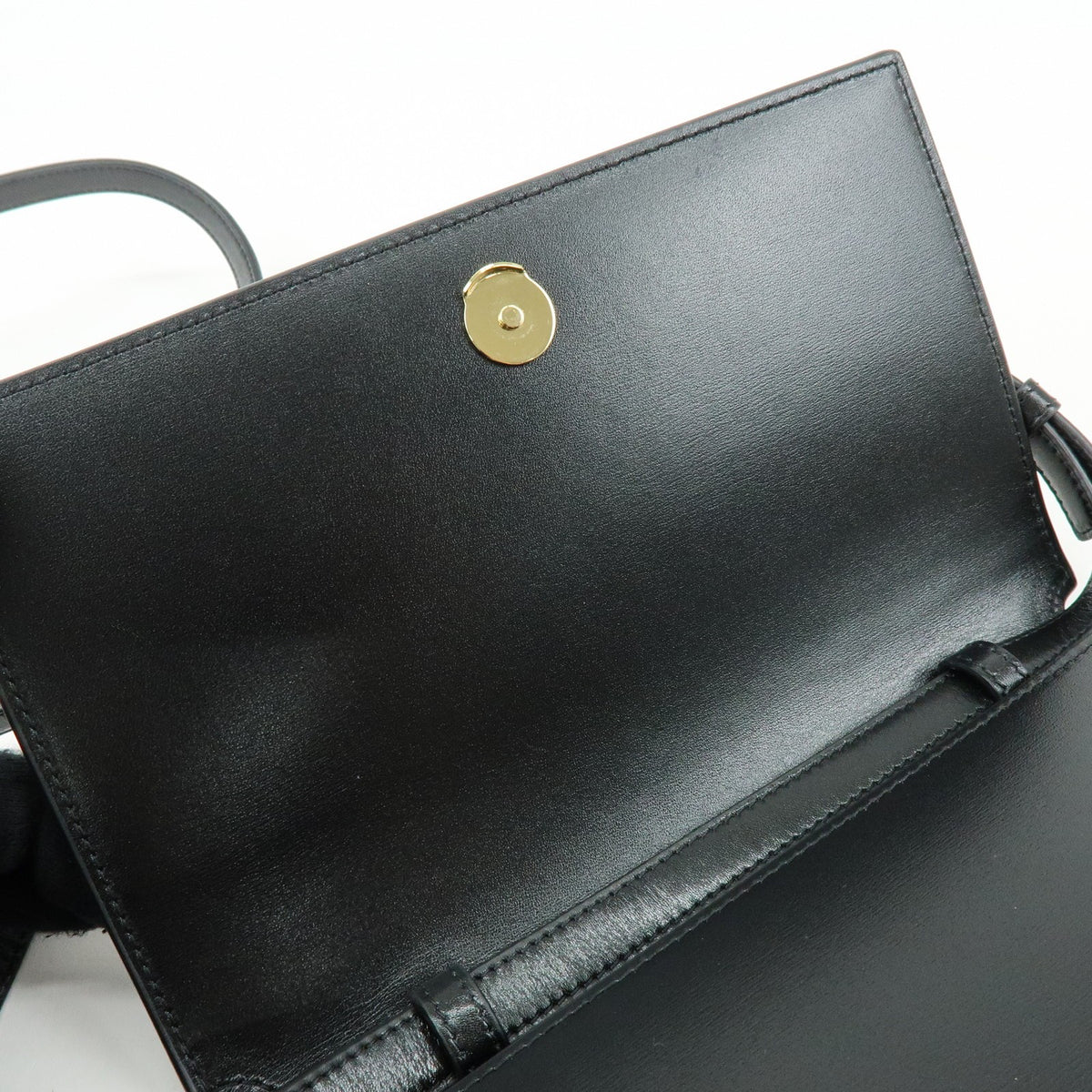Saint Laurent Paris Chain Leather, Black, Leather, Crossbody Bag