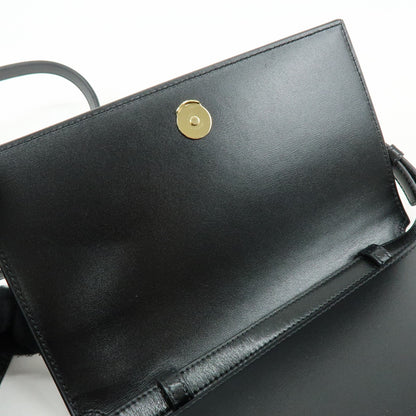 Saint Laurent Paris Chain Leather, Black, Leather, Crossbody Bag