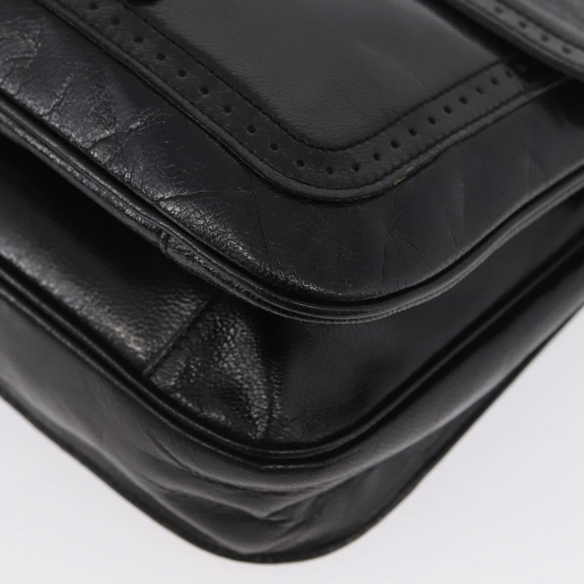 Saint Laurent Vintage Leather, Black, Leather, Shoulder Bag