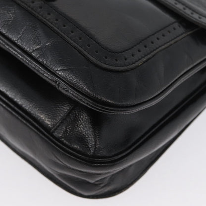 Saint Laurent Vintage Leather, Black, Leather, Shoulder Bag