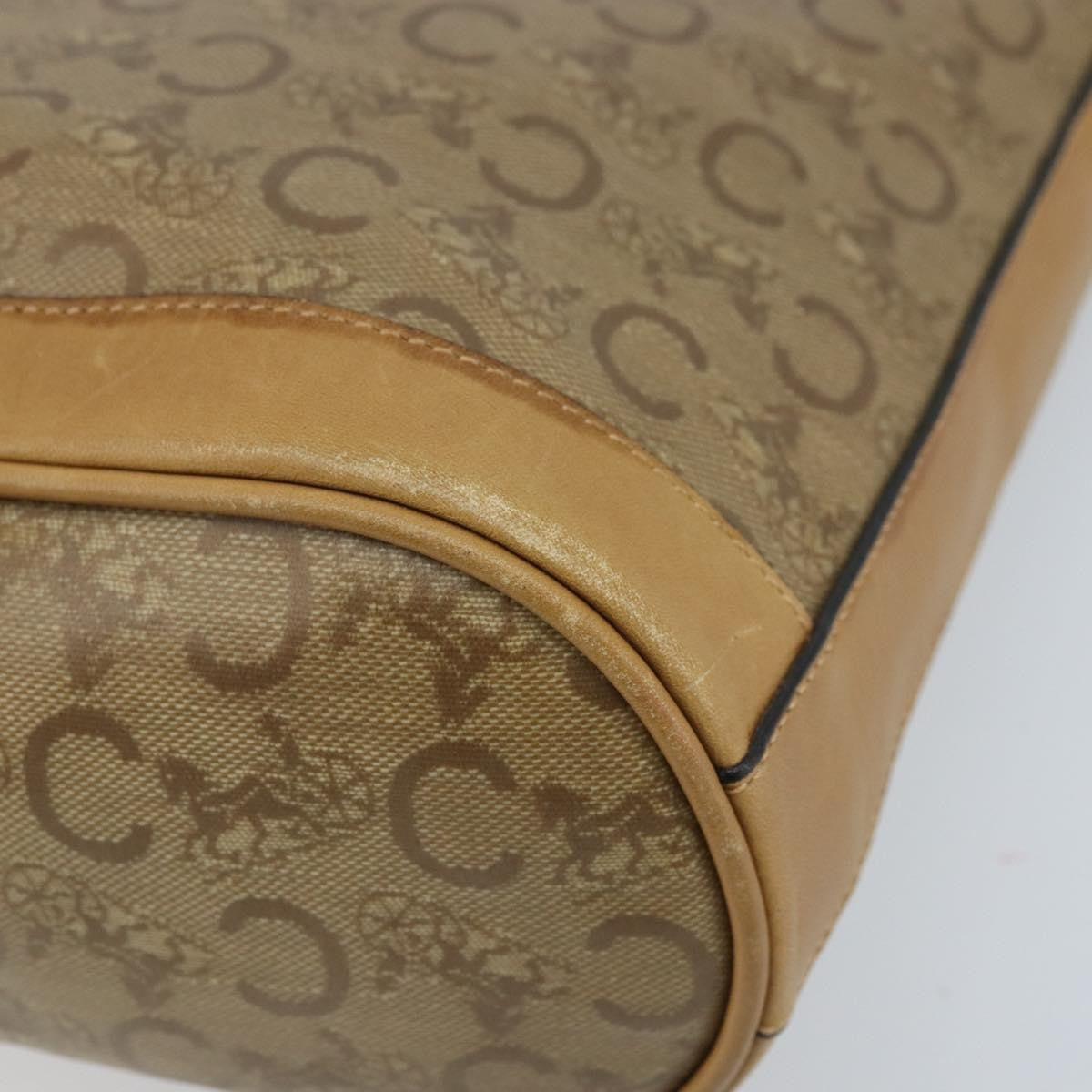 Celine C Sulky Canvas and Leather, Beige, Canvas, Shoulder Bag