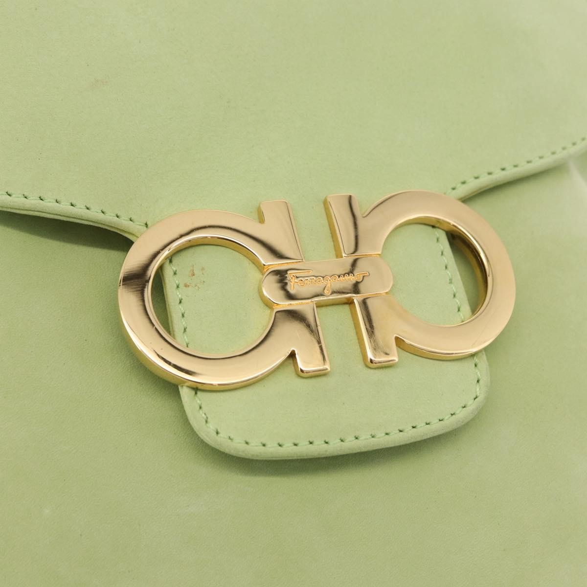Salvatore Ferragamo Gancini Suede, Green, Suede, Backpack