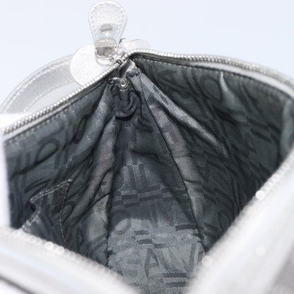 Salvatore Ferragamo Gancini Leather, Silver, Leather, Crossbody Bag