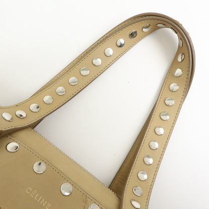 Celine Bowling Leather, Beige, Leather, Handbag