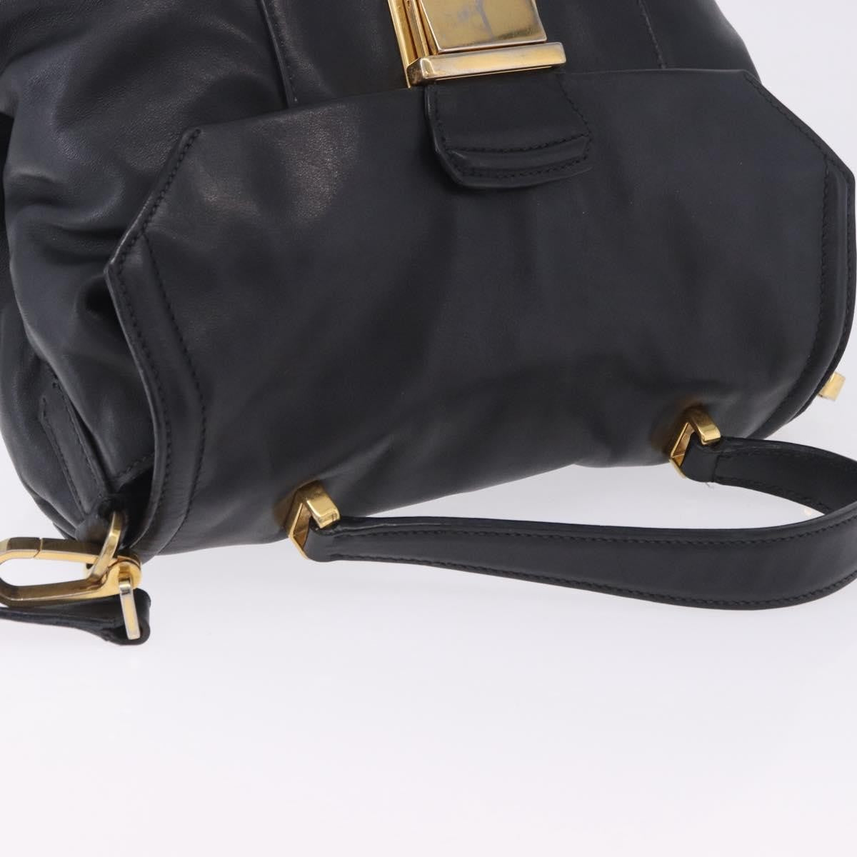 Miu Miu Beau Top Handle Leather, Black, Leather, Handbag