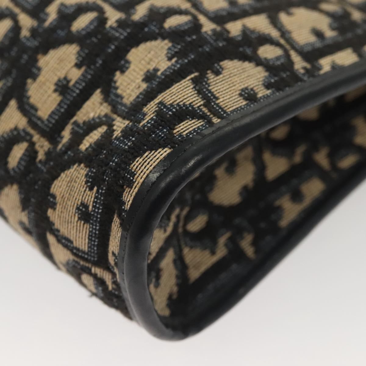 Christian Dior Vintage Trotter Canvas, Navy, Canvas, Shoulder Bag