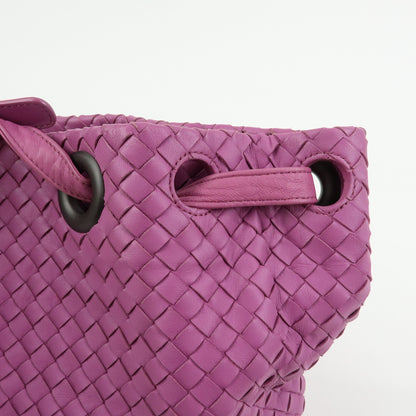 Bottega Veneta Garda Intrecciato Nappa, Purple, Leather, Handbag