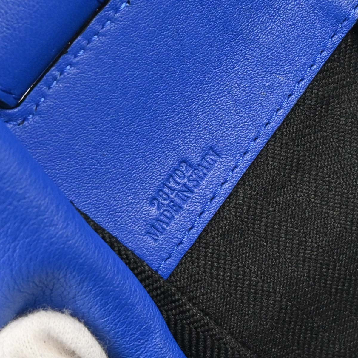 Loewe Hammock Leather, Blue, Leather, Handbag