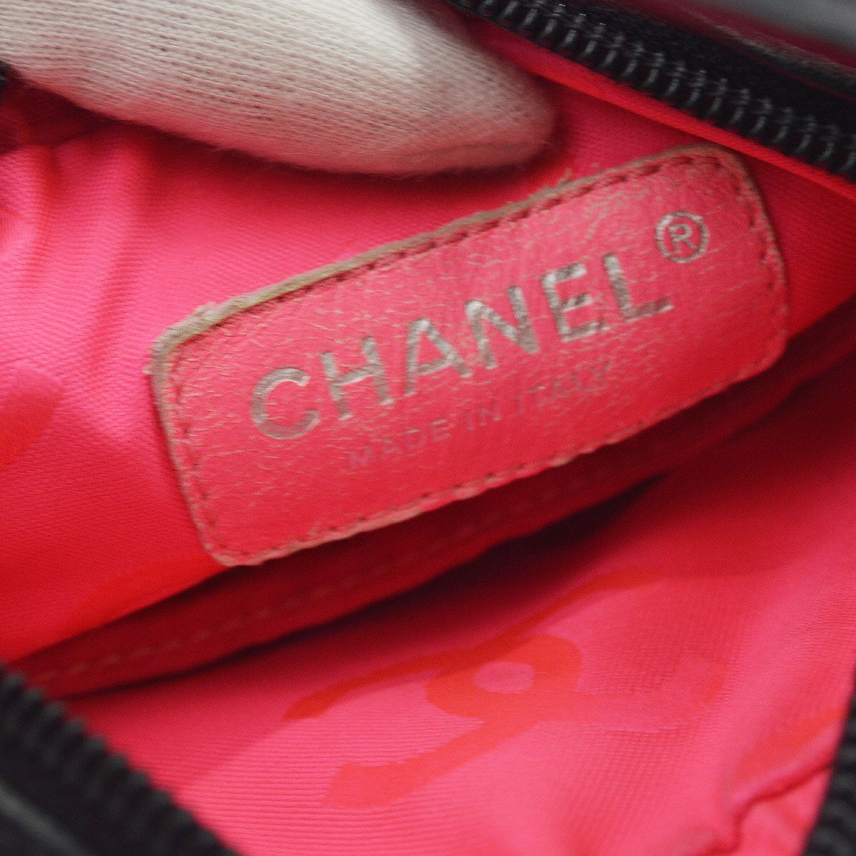 Chanel Cambon Quilted Leather, Black, Leather, Crossbody Bag