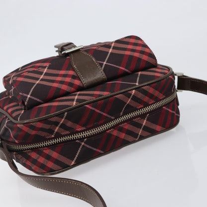Burberry Nova Check Blue Label Nylon, Burgundy, Nylon, Shoulder Bag