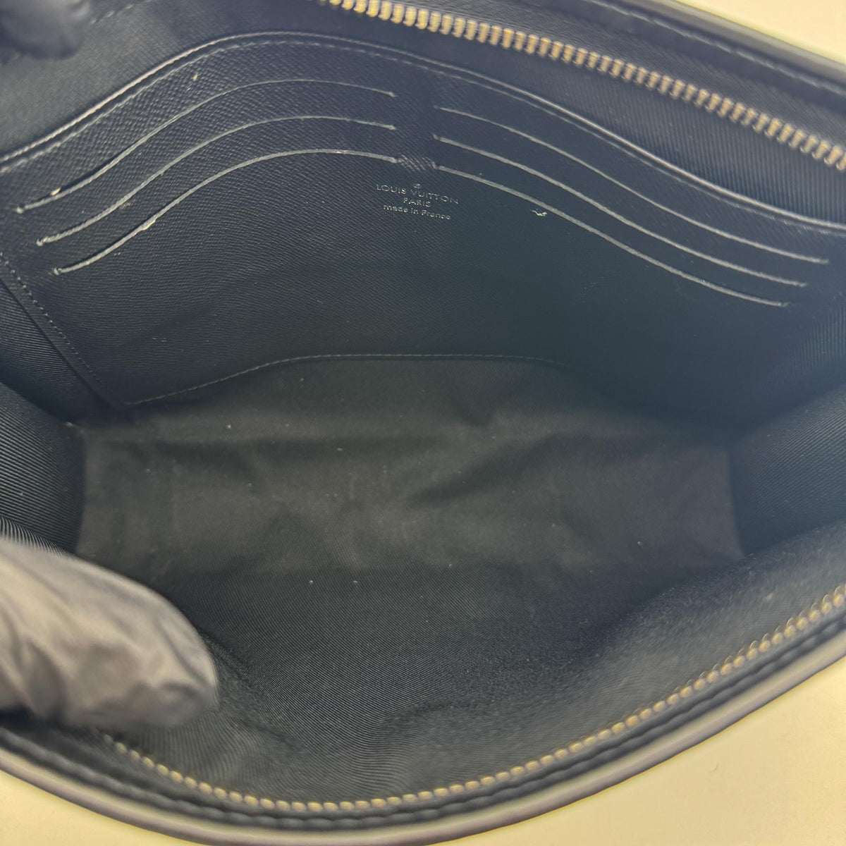 Louis Vuitton Pochette Voyage Reverse Monogram Eclipse Canvas, Black, Canvas, Clutch
