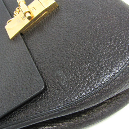 Chloe Drew Leather, Black, Leather, Crossbody Bag