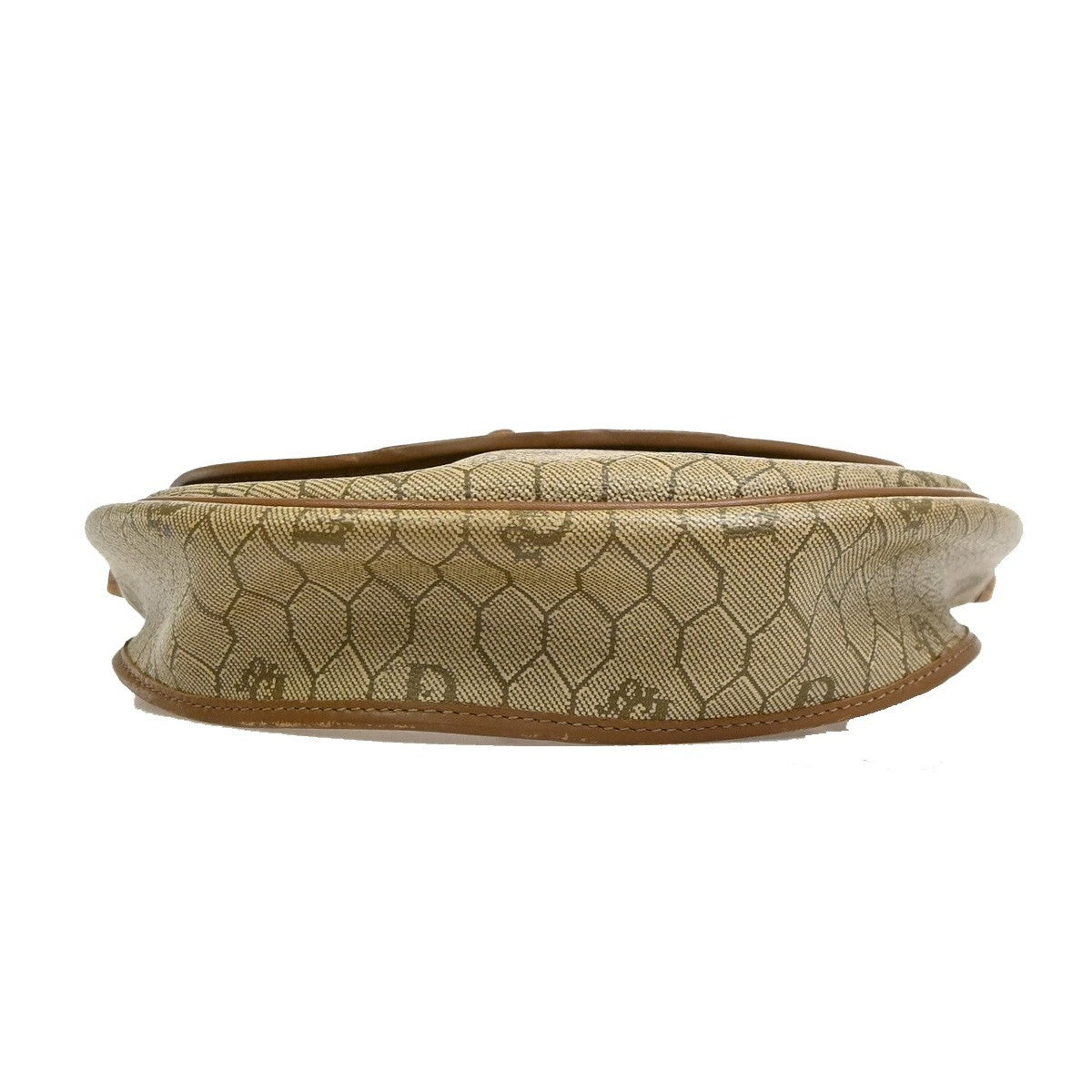 Christian Dior Vintage Honeycomb Canvas, Beige, PVC, Shoulder Bag