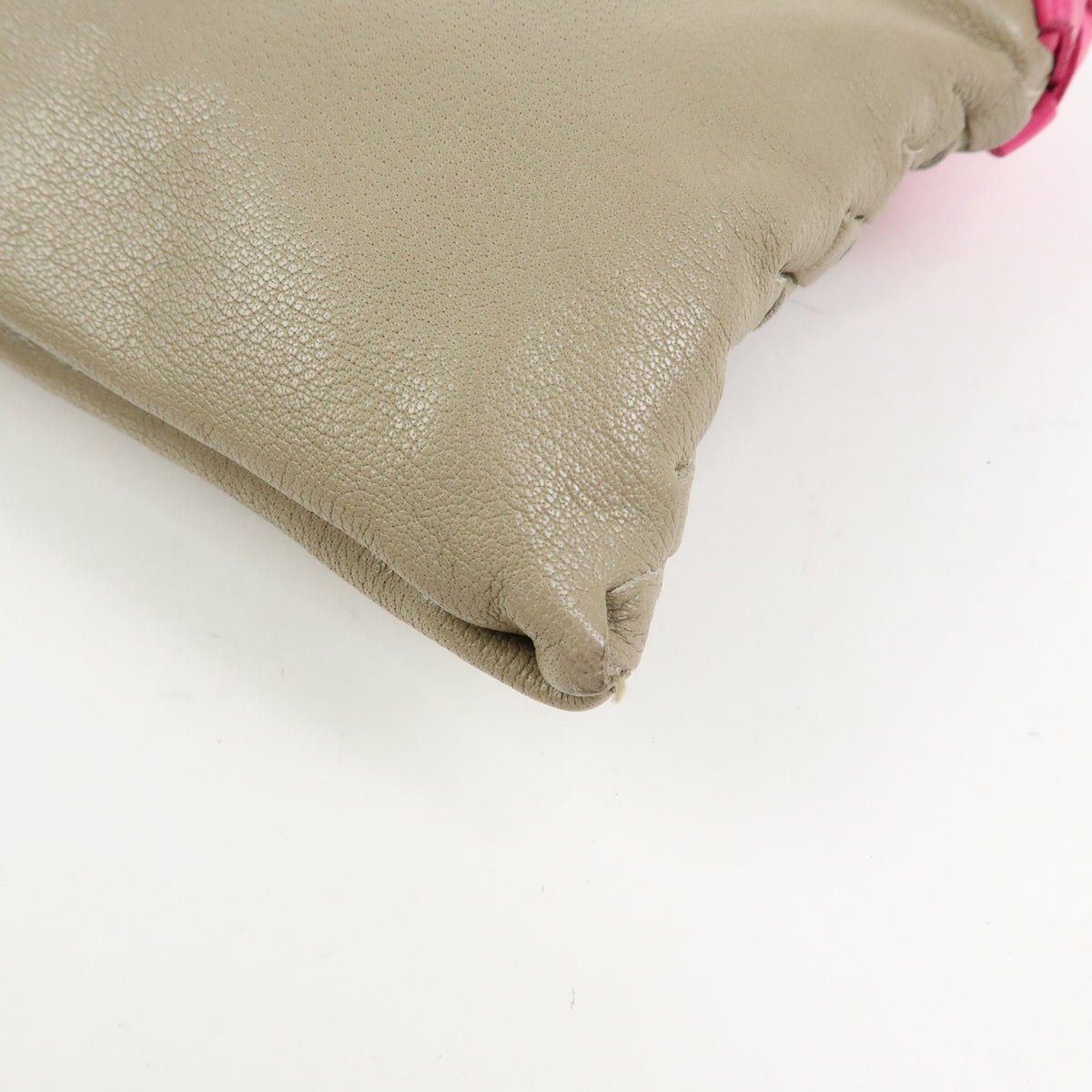Bottega Veneta Zip Pouch Clutch Intrecciato Nappa, Beige, Leather, Clutch