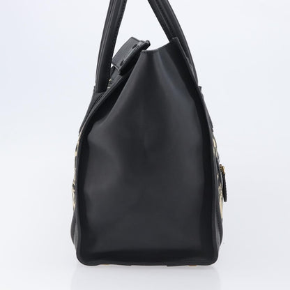 Celine Luggage Printed Canvas and Leather, Black, Leather, Handbag