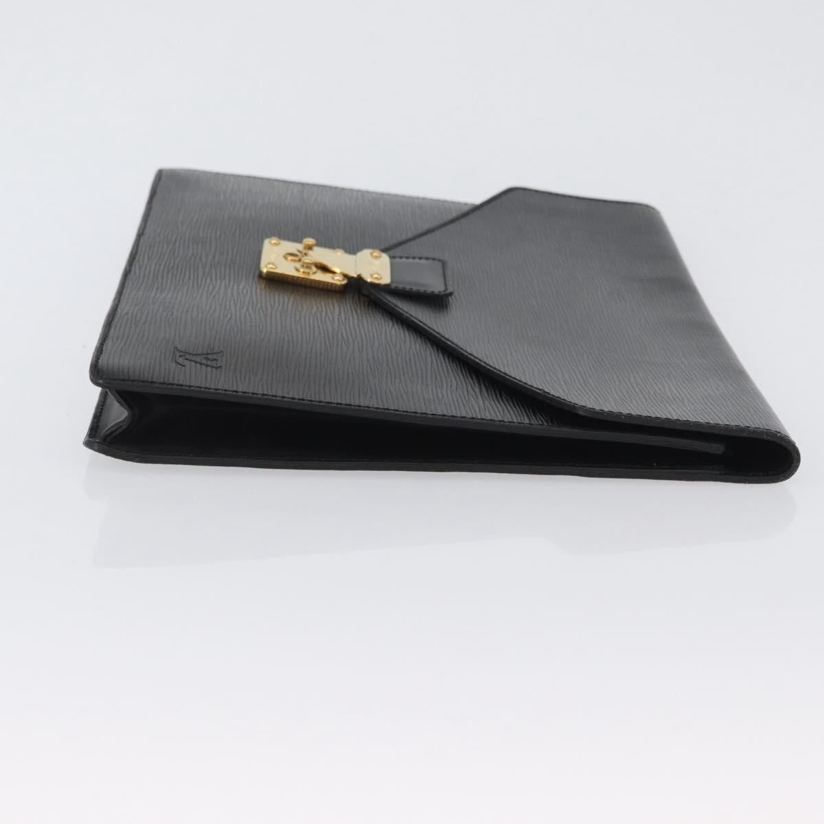 Louis Vuitton Porte-Documents Senateur Epi Leather, Black, Leather, Briefcase