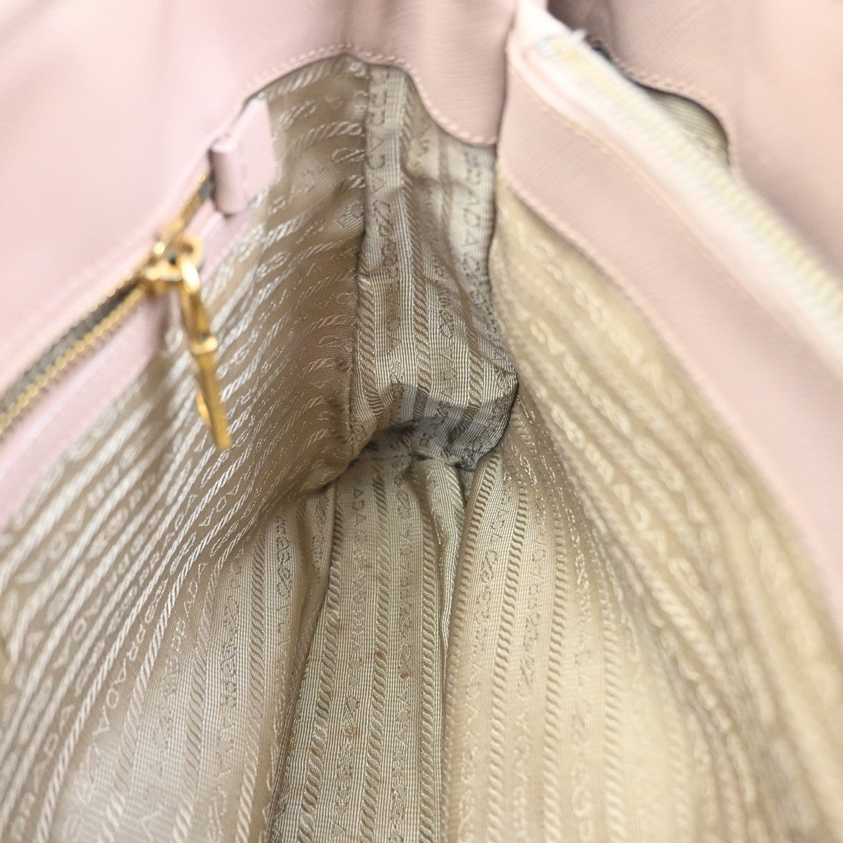 Prada Gardener's Saffiano Leather, Pink, Leather, Tote Bag