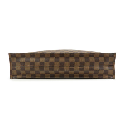 Louis Vuitton Sac Plat Damier, Brown, Canvas, Handbag