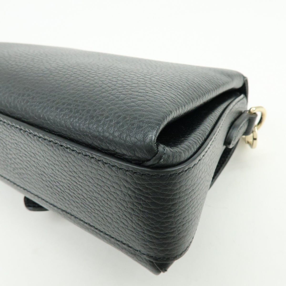 Gucci Interlocking Leather, Black, Leather, Shoulder Bag