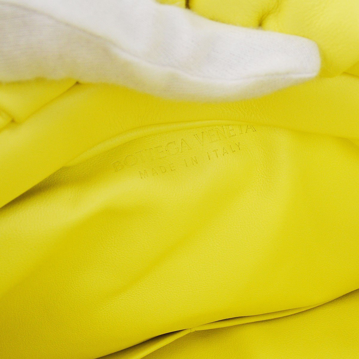 Bottega Veneta The Fringe Leather, Yellow, Leather, Clutch