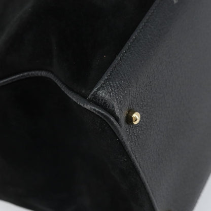 Gucci Bamboo Suede, Black, Suede, Tote Bag