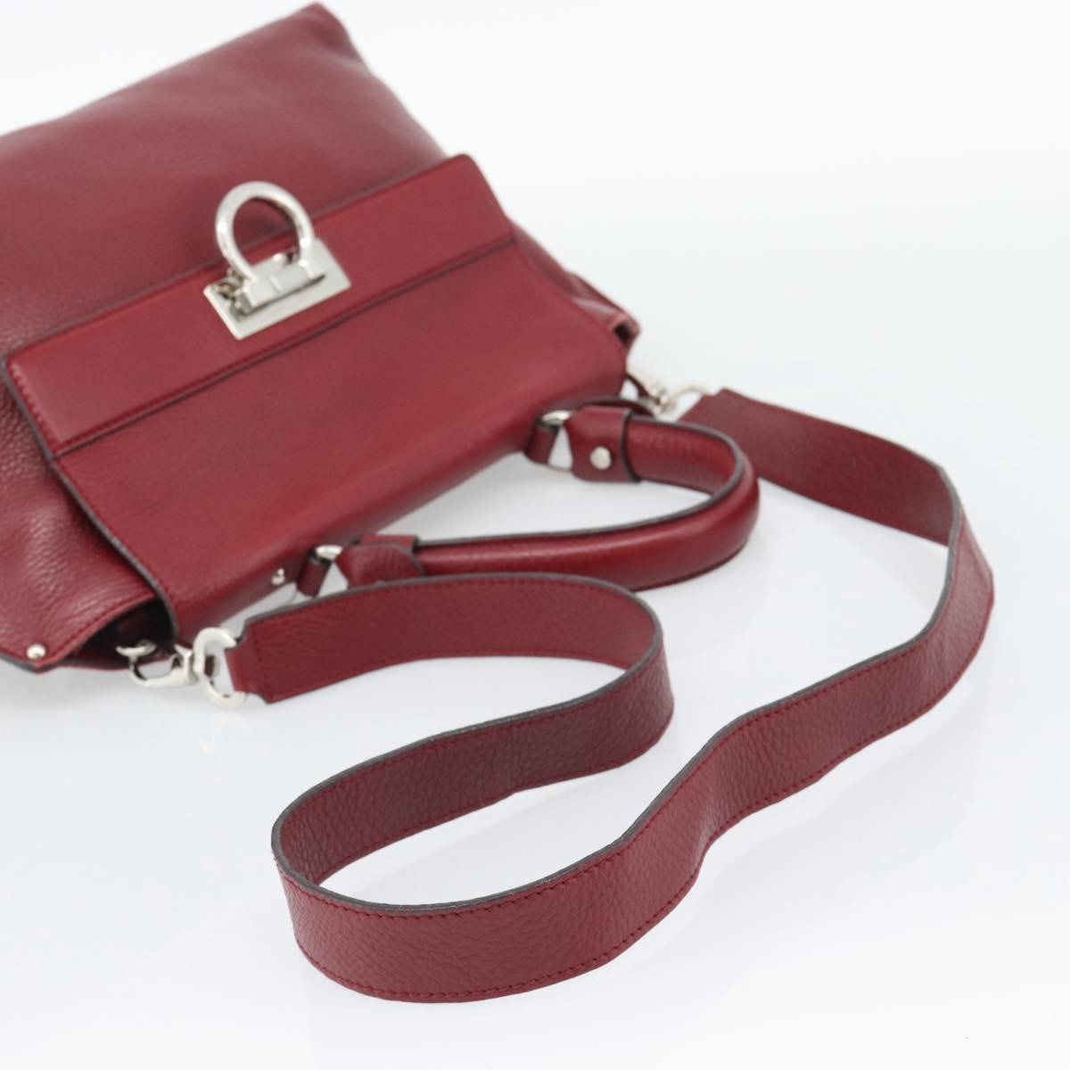 Salvatore Ferragamo Sofia Satchel Leather, Red, Leather, Handbag