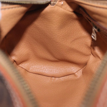 Celine Vintage Barrel Macadam Canvas & Leather, Brown, PVC, Handbag