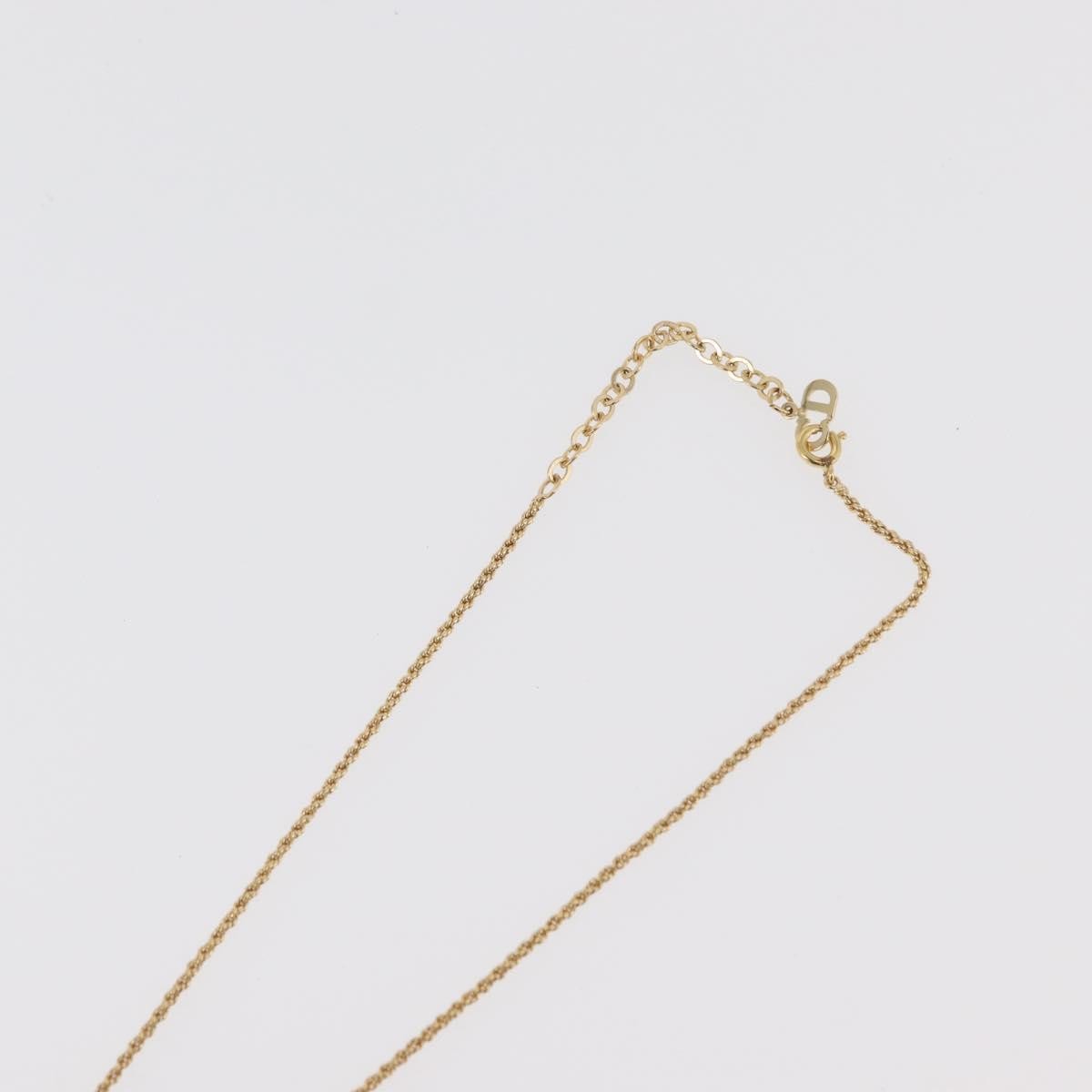 Christian Dior Logo Pendant Metal, Gold, Metal, Necklace