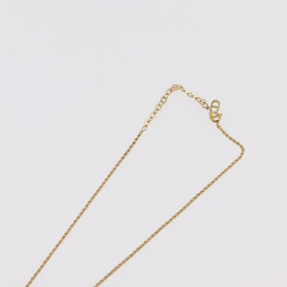 Christian Dior Logo Pendant Metal, Gold, Metal, Necklace