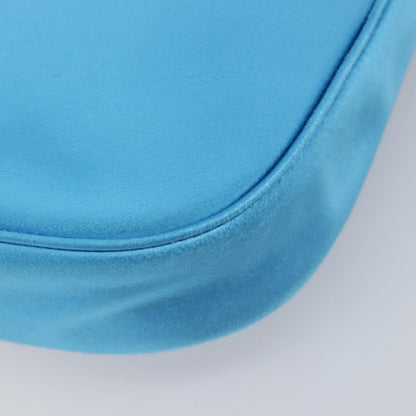 Balenciaga Leopolda Satin, Blue, Satin, Shoulder Bag
