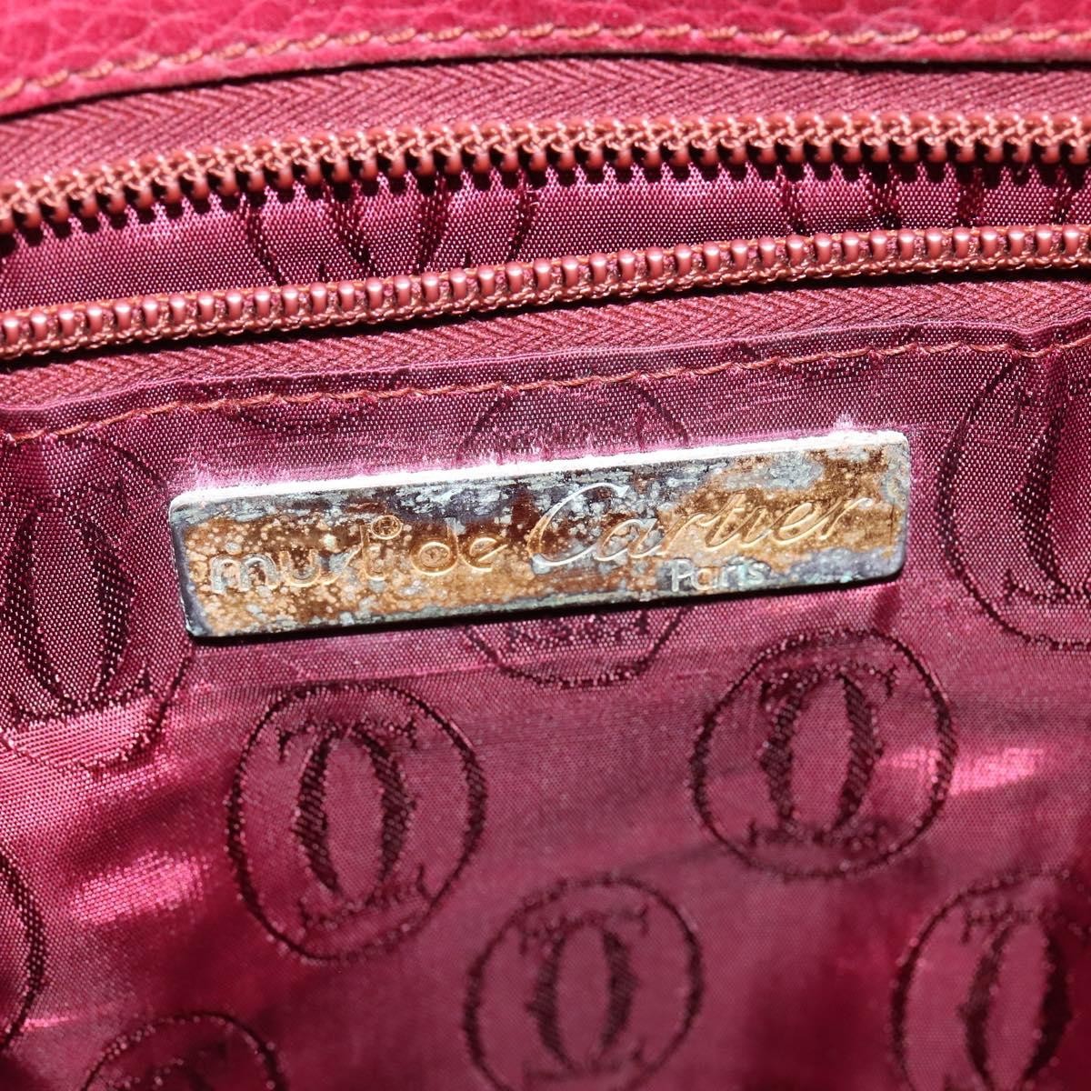 Cartier Must de Cartier Leather, Burgundy, Leather, Bag